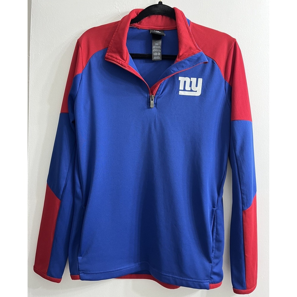 New York Giants Kids XL 18-20 NFL Football 1/4 Zip Pullover Windbreaker Jacket